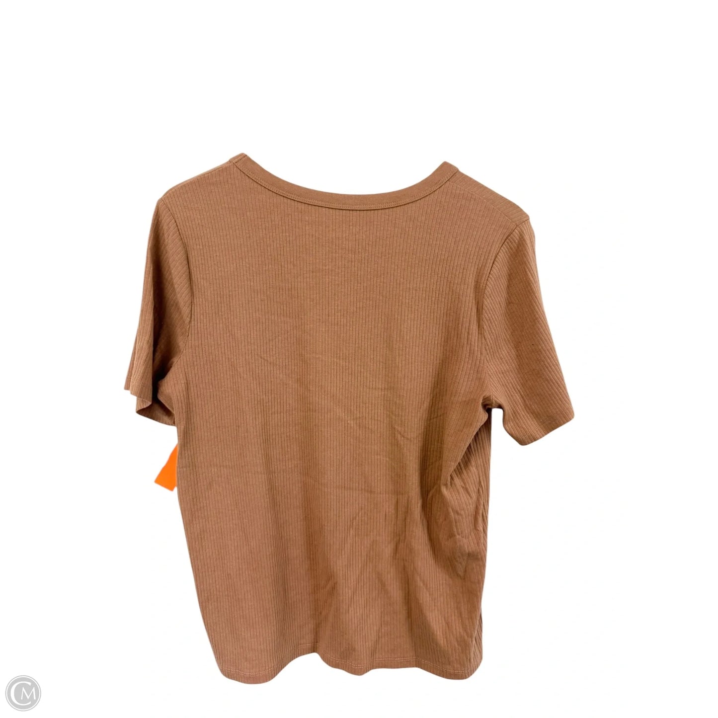 Top Short Sleeve Basic By A New Day In Tan, Size: Xl