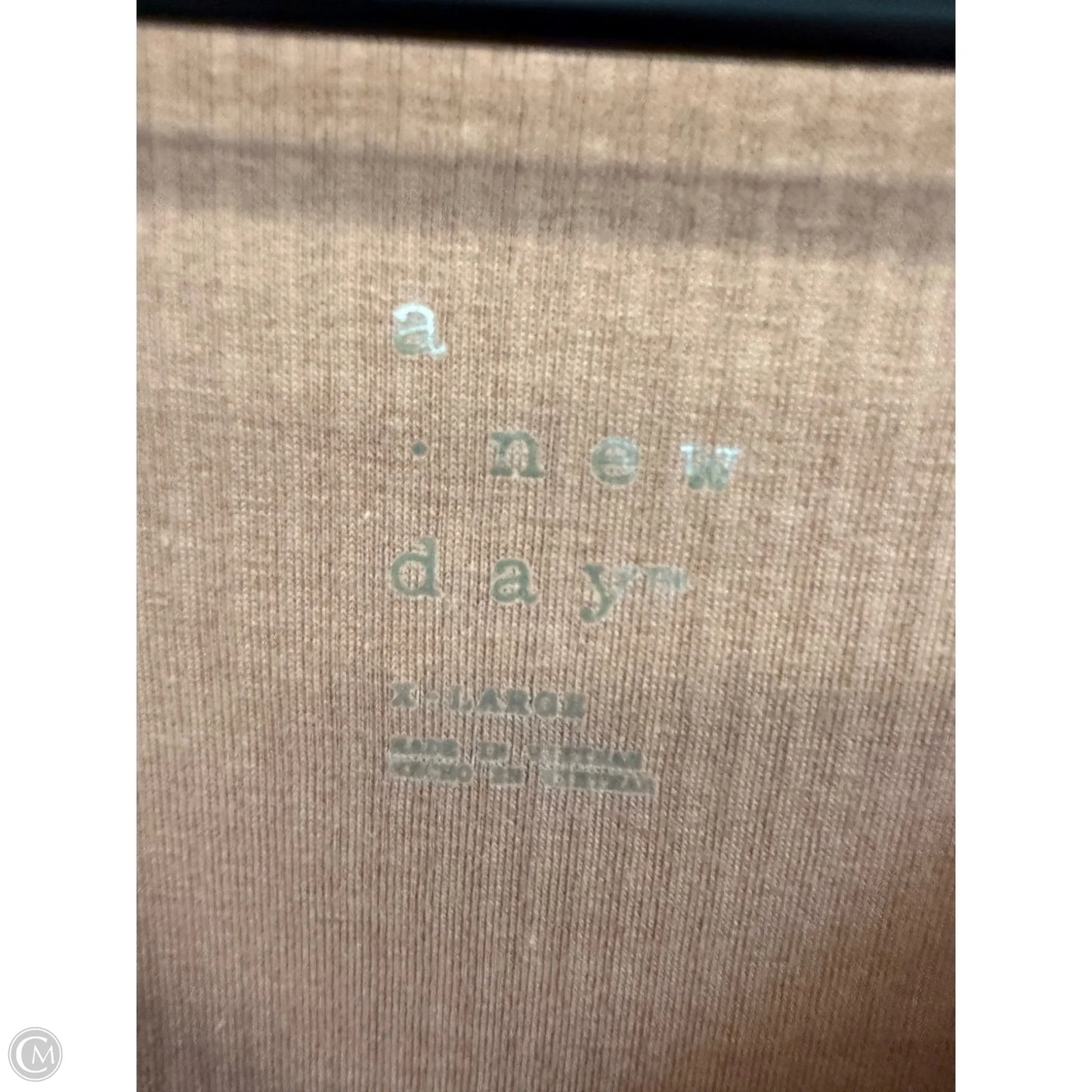 Top Short Sleeve Basic By A New Day In Tan, Size: Xl