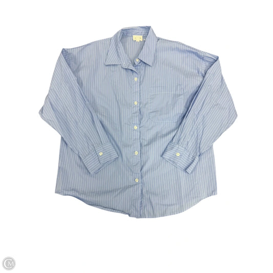 Blouse Long Sleeve By Le Lis In Blue, Size: S