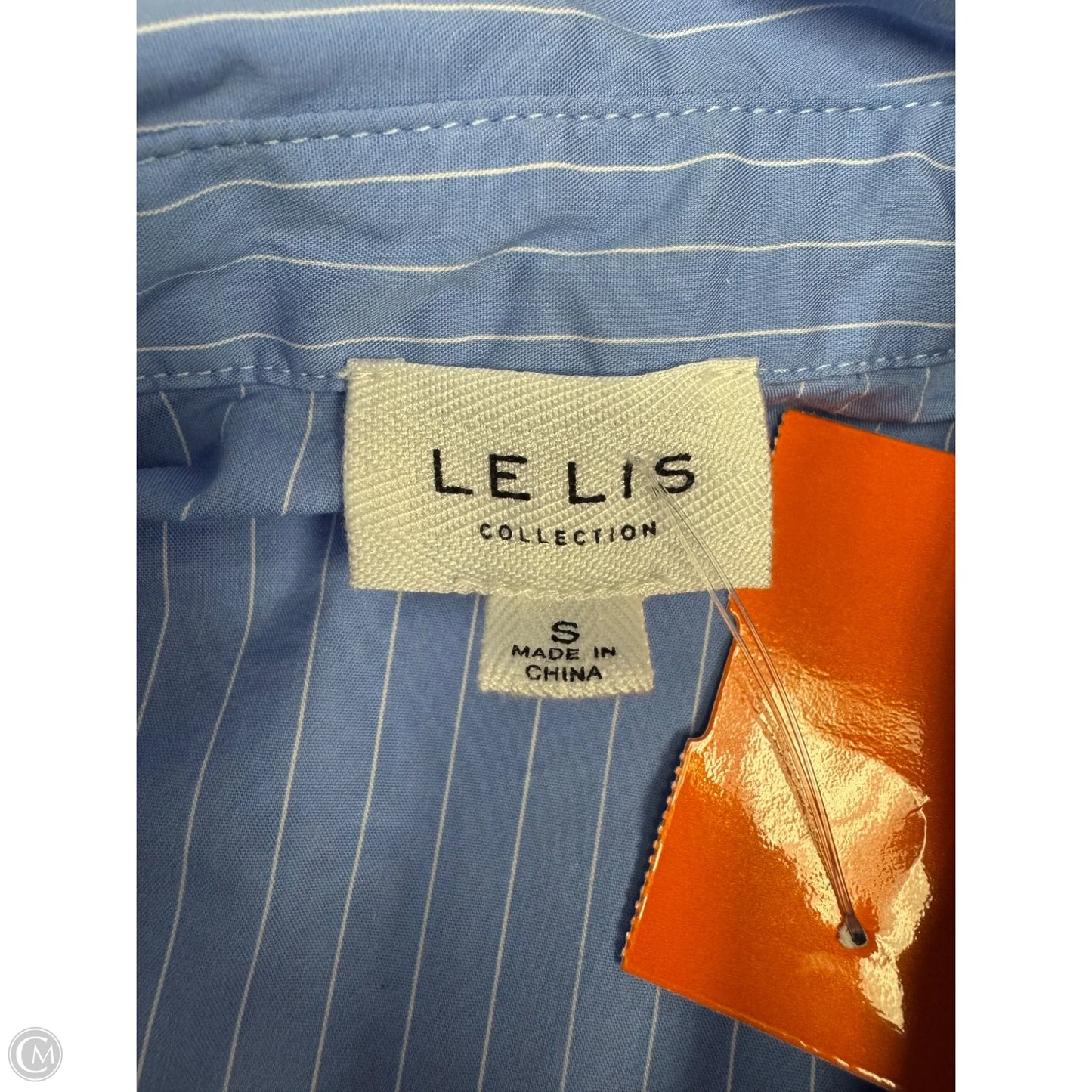 Blouse Long Sleeve By Le Lis In Blue, Size: S