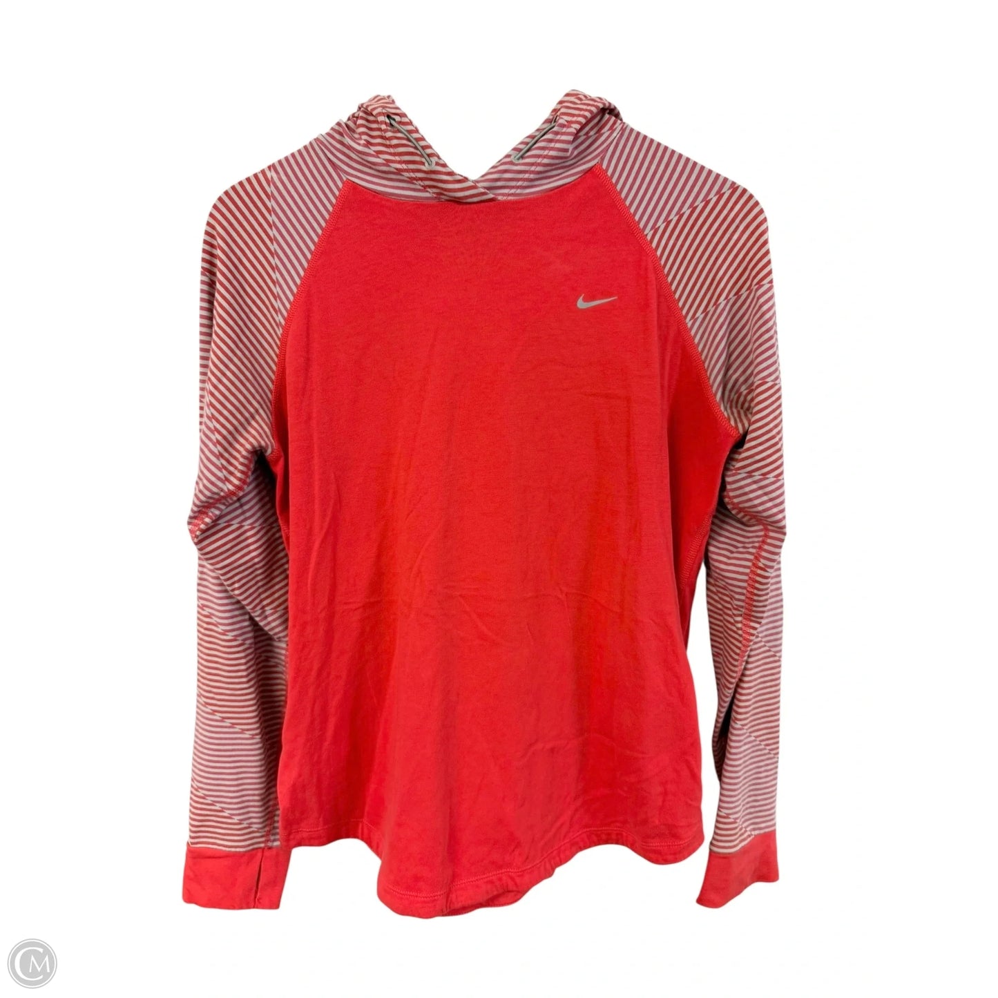 Athletic Top Long Sleeve Hoodie By Nike Apparel In Red, Size: L
