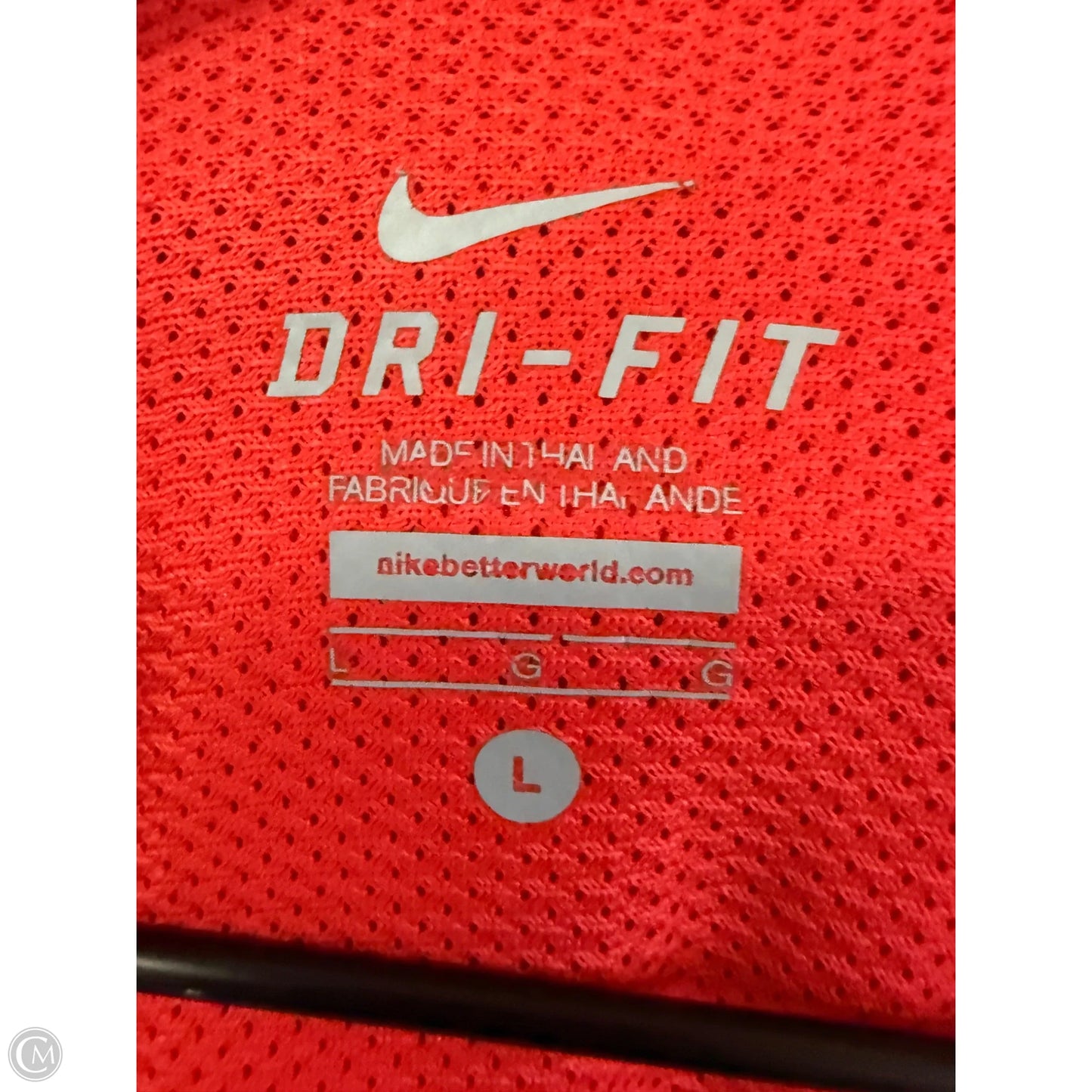 Athletic Top Long Sleeve Hoodie By Nike Apparel In Red, Size: L