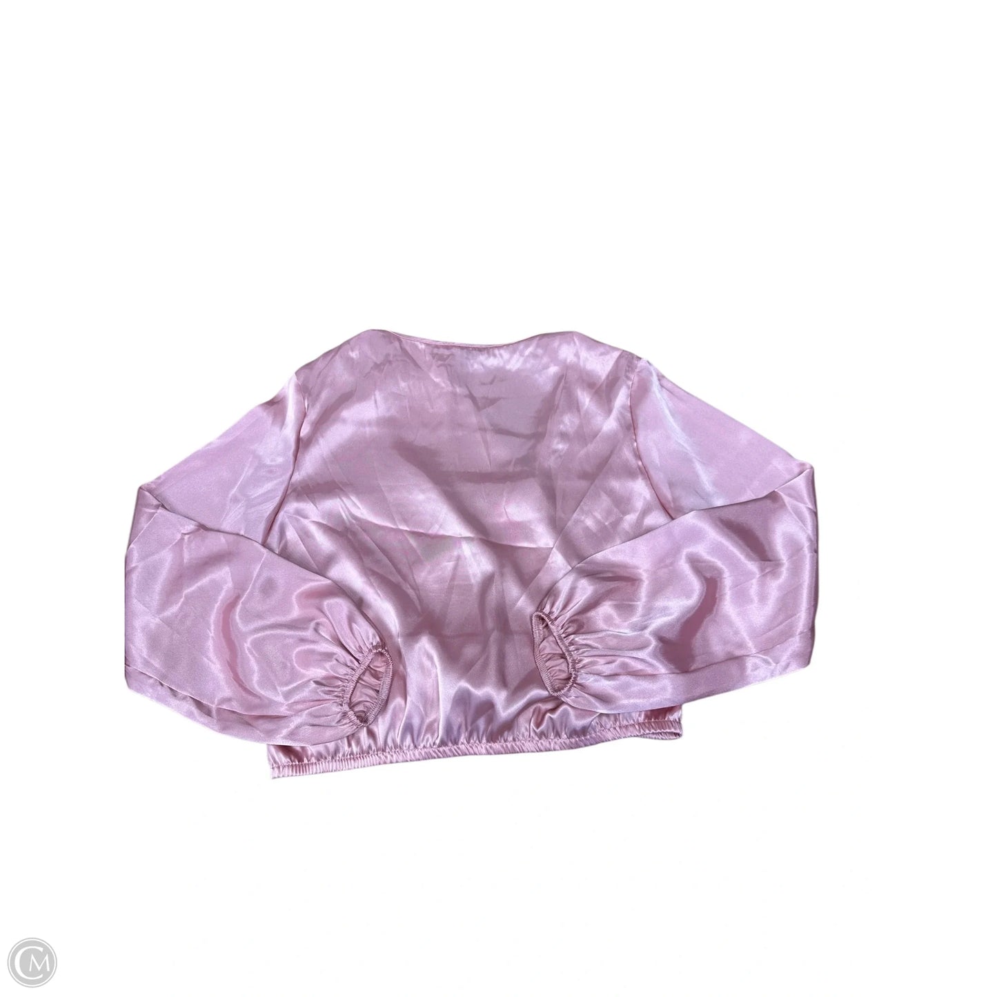 Blouse Long Sleeve By Express In Pink, Size: M