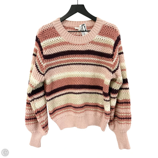 Sweater By Z Supply In Pink & Purple, Size: L