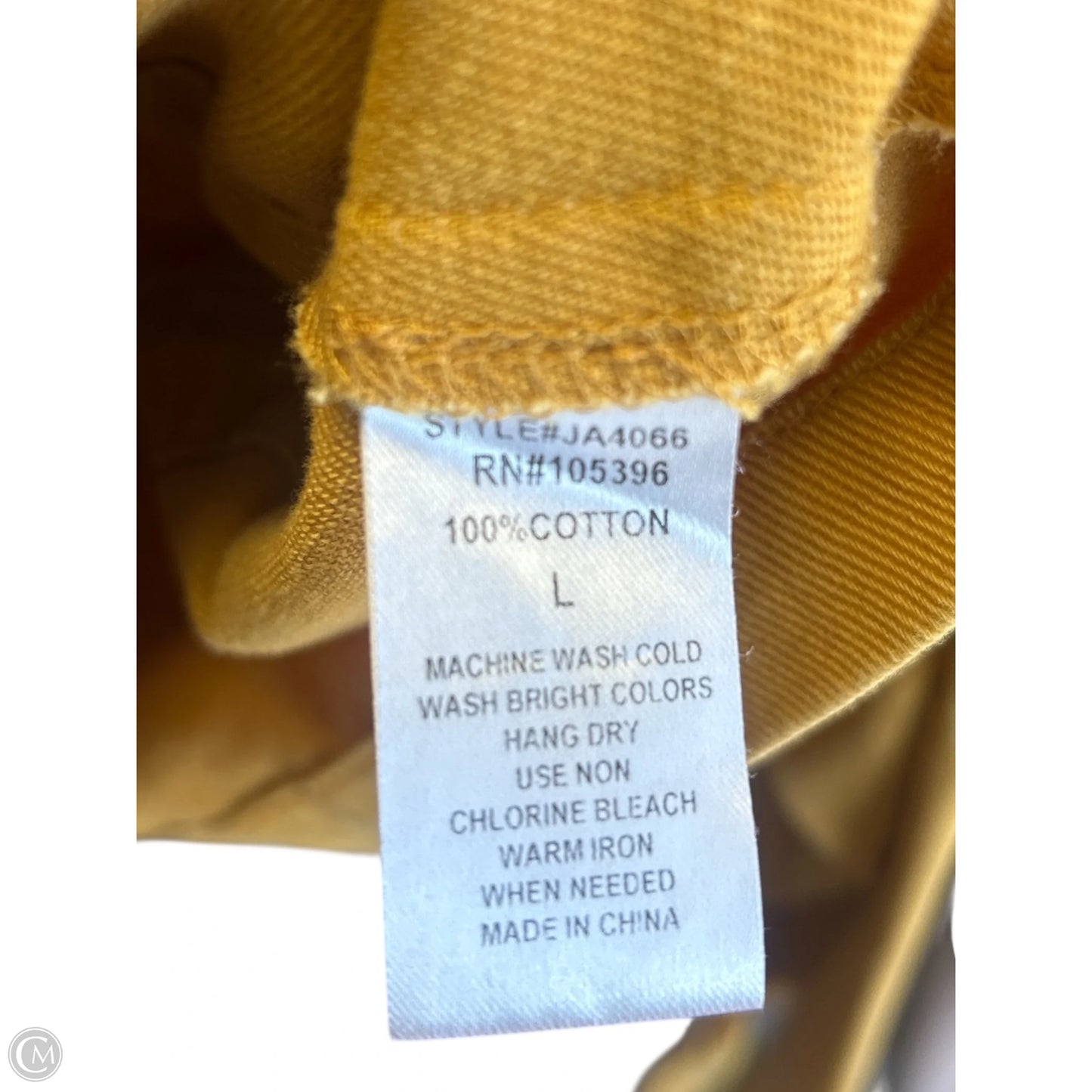 Jacket Other By Clothes Mentor In Yellow, Size: L
