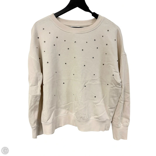 Sweatshirt Crewneck By Maurices In Cream, Size: M