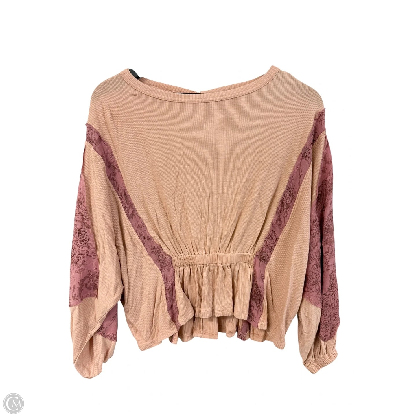 Top 3/4 Sleeve By Cmc In Peach, Size: Xs