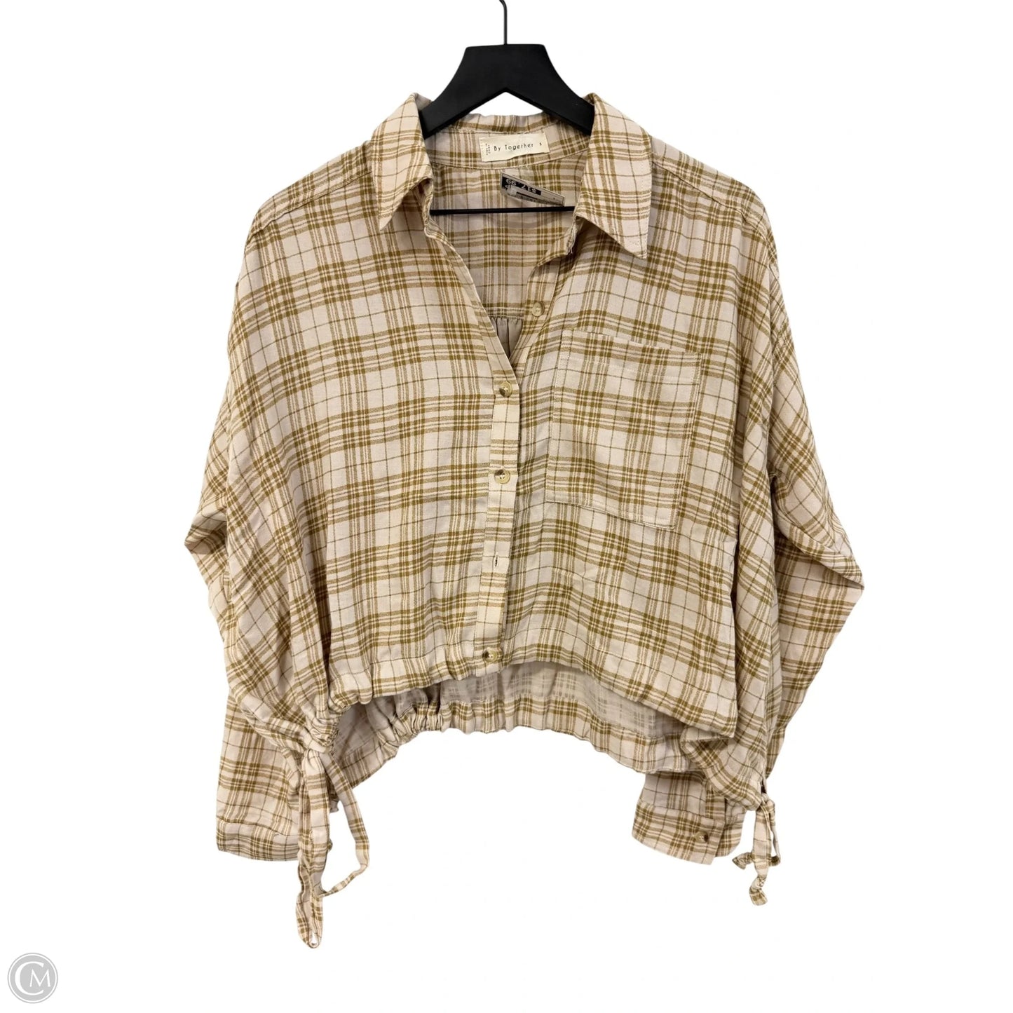 Blouse Long Sleeve By By Together In Tan, Size: S
