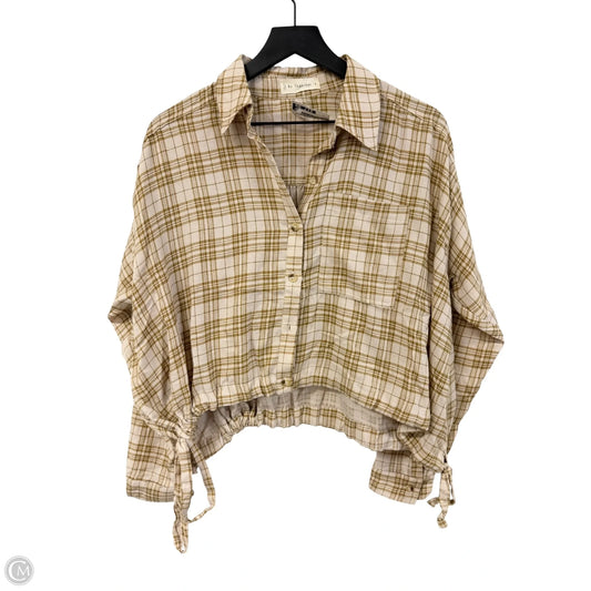 Blouse Long Sleeve By By Together In Tan, Size: S