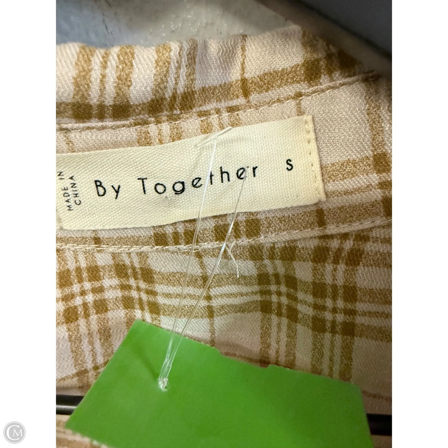 Blouse Long Sleeve By By Together In Tan, Size: S