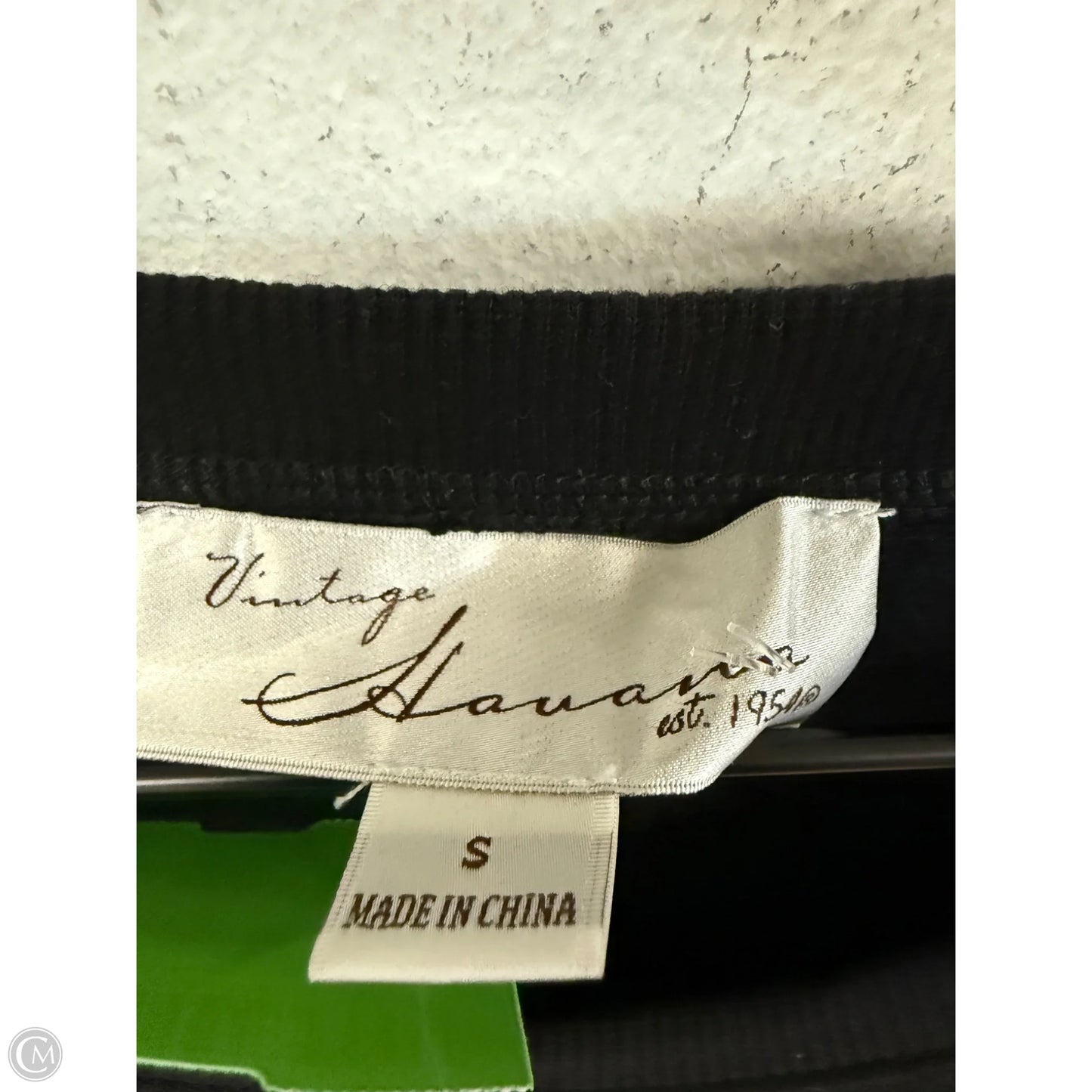 Sweatshirt Crewneck By Vintage Havana In Black, Size: S