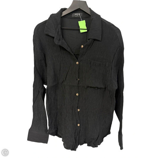 Blouse Long Sleeve By Workshop In Black, Size: Xl