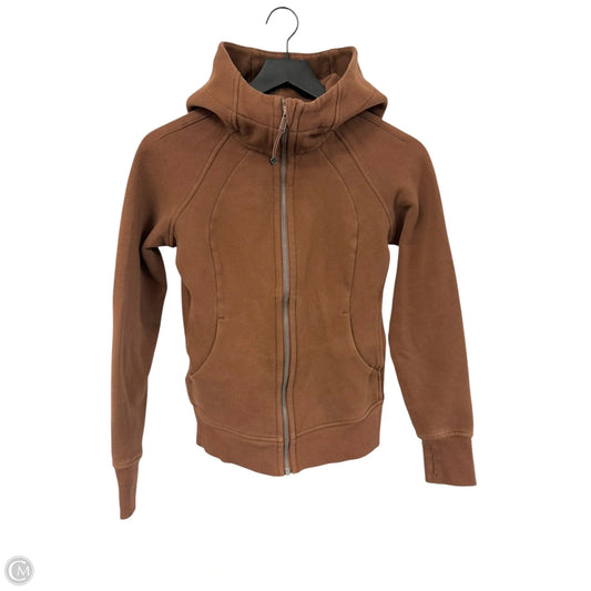 Sweatshirt Hoodie By Lululemon In Brown, Size: 4