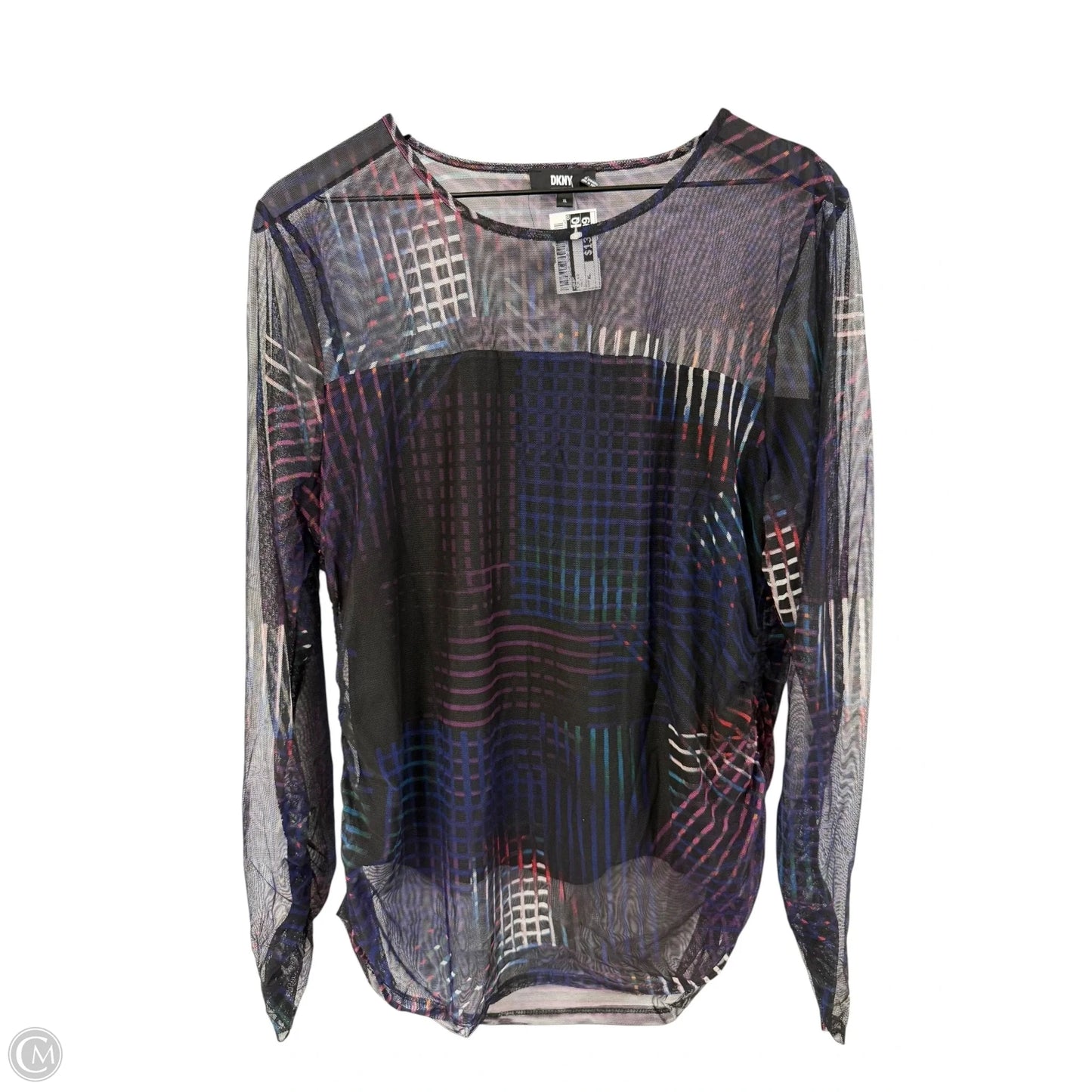 Top Long Sleeve By Dkny In Multi-colored, Size: Xl