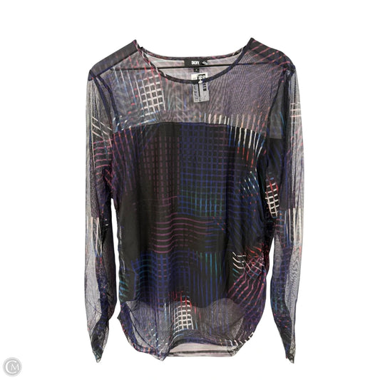 Top Long Sleeve By Dkny In Multi-colored, Size: Xl