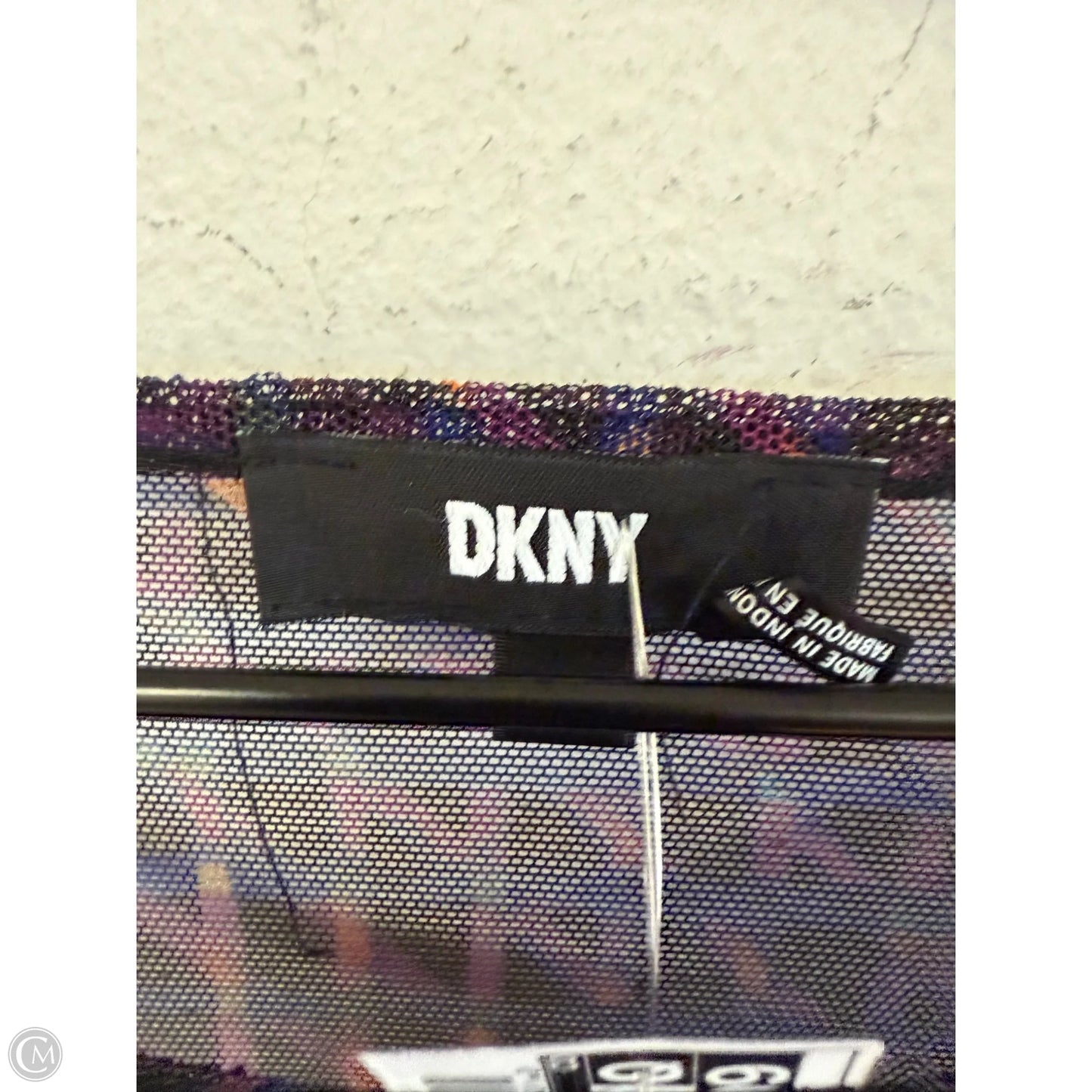 Top Long Sleeve By Dkny In Multi-colored, Size: Xl