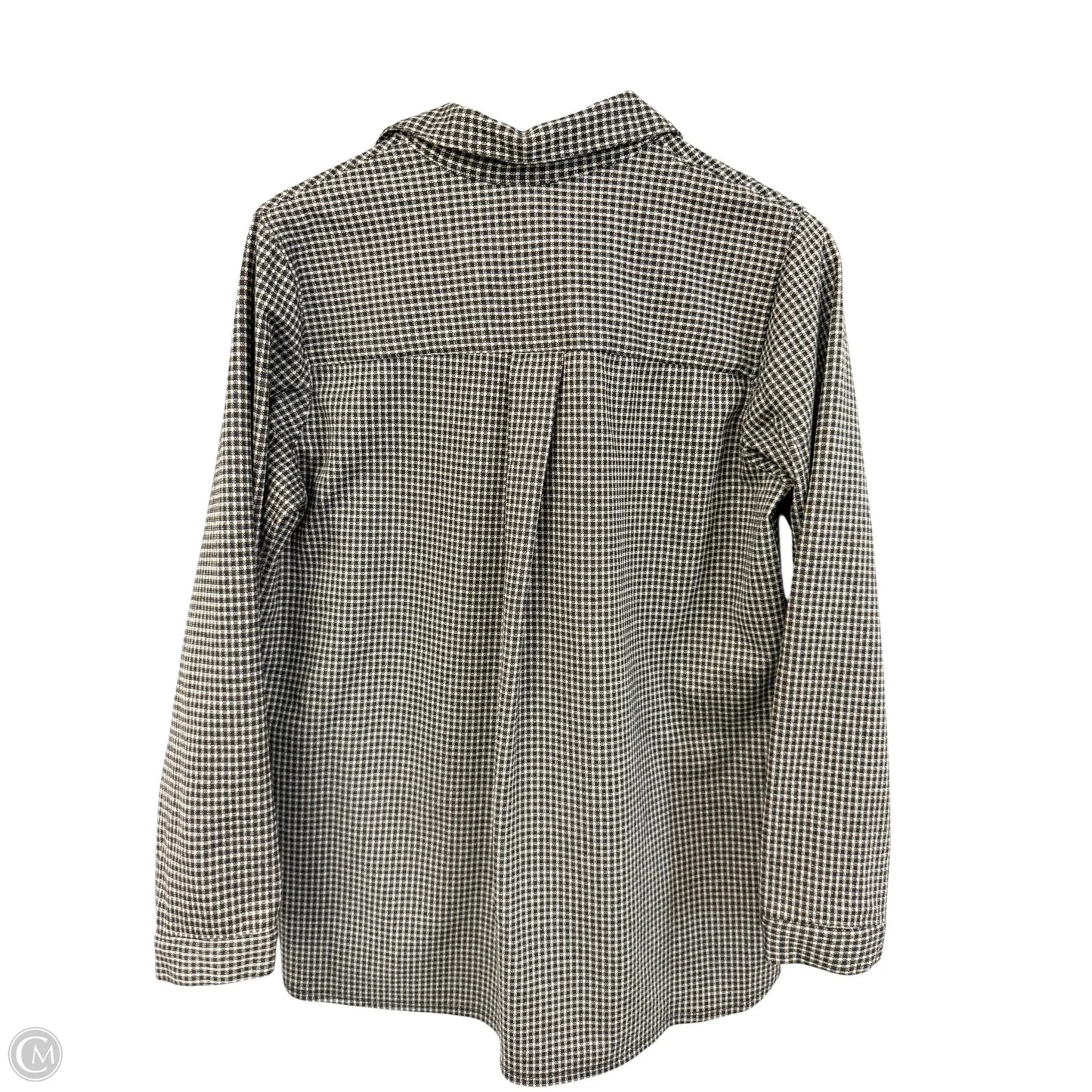 Blouse Long Sleeve By Max Studio In Black & Tan, Size: M