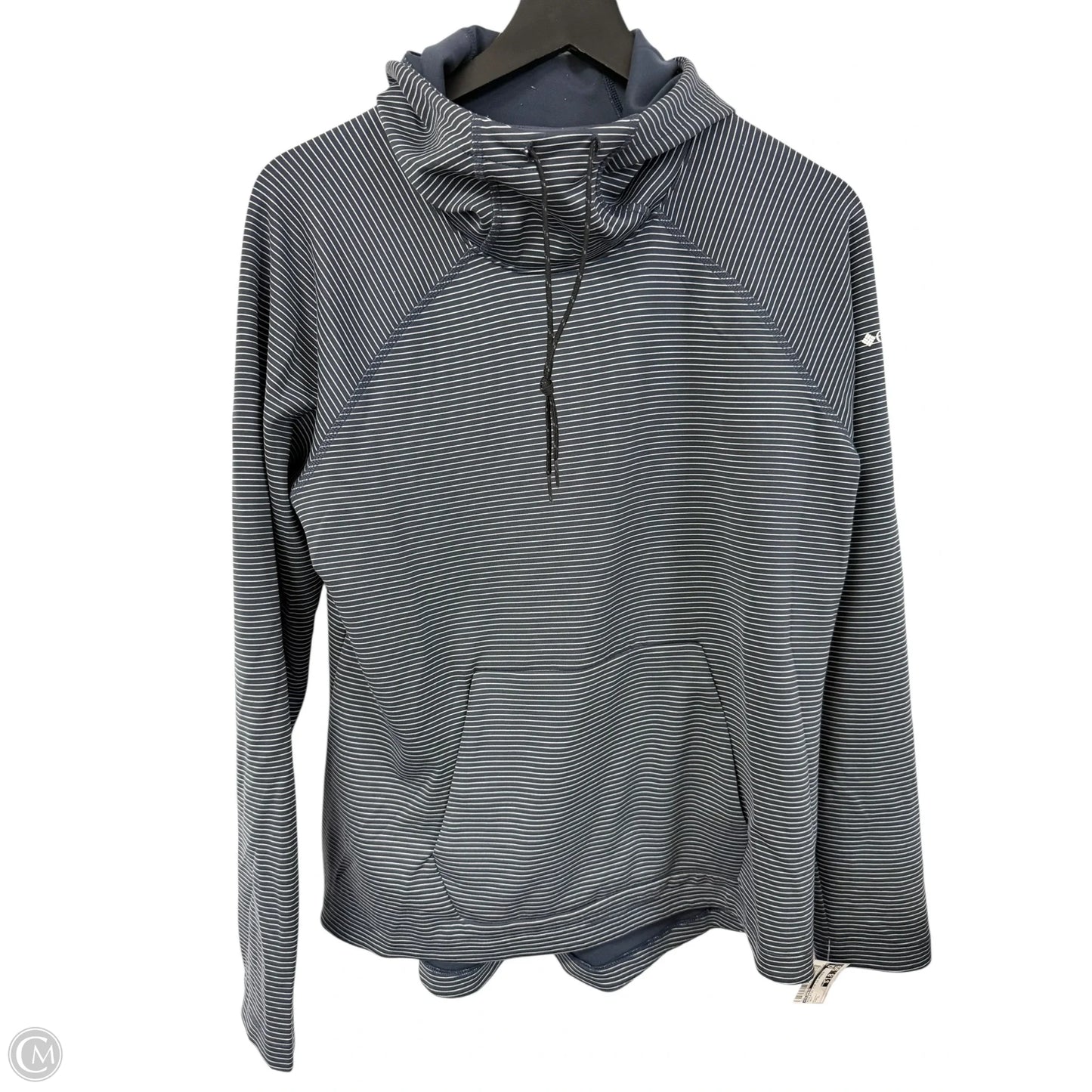Athletic Top Long Sleeve Hoodie By Columbia In Navy, Size: L