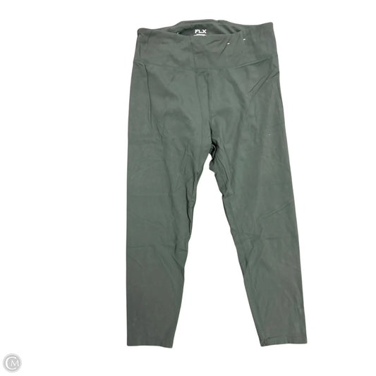 Athletic Leggings By Flx In Green, Size: Xl