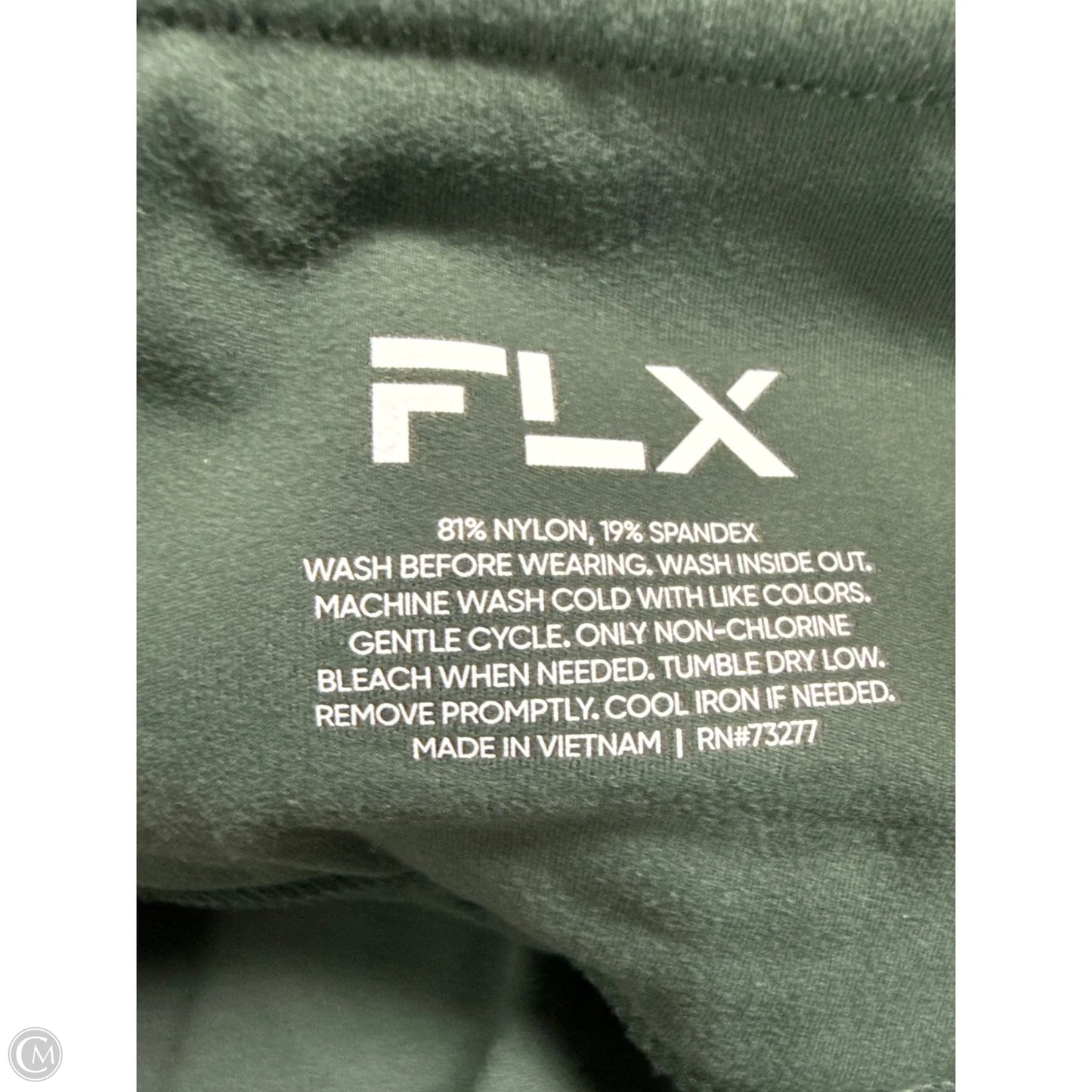 Athletic Leggings By Flx In Green, Size: Xl