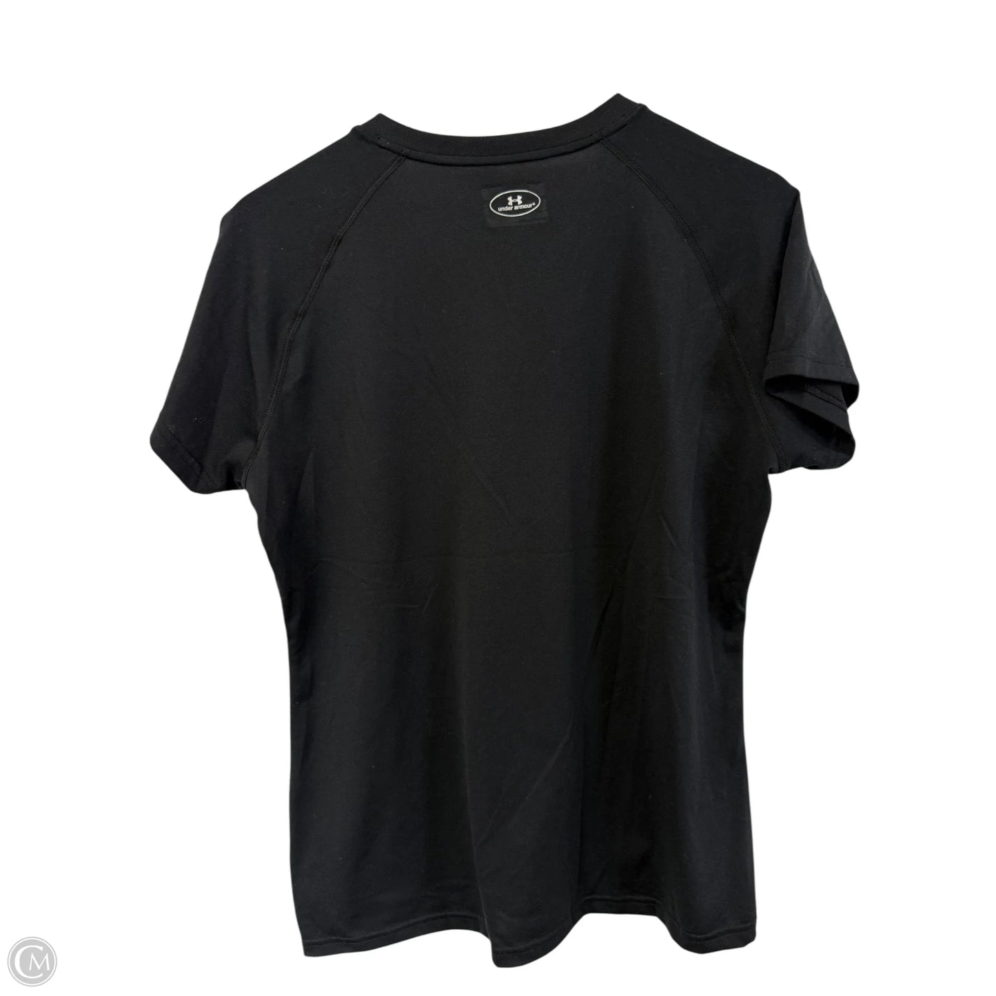 Athletic Top Short Sleeve By Under Armour In Black, Size: L