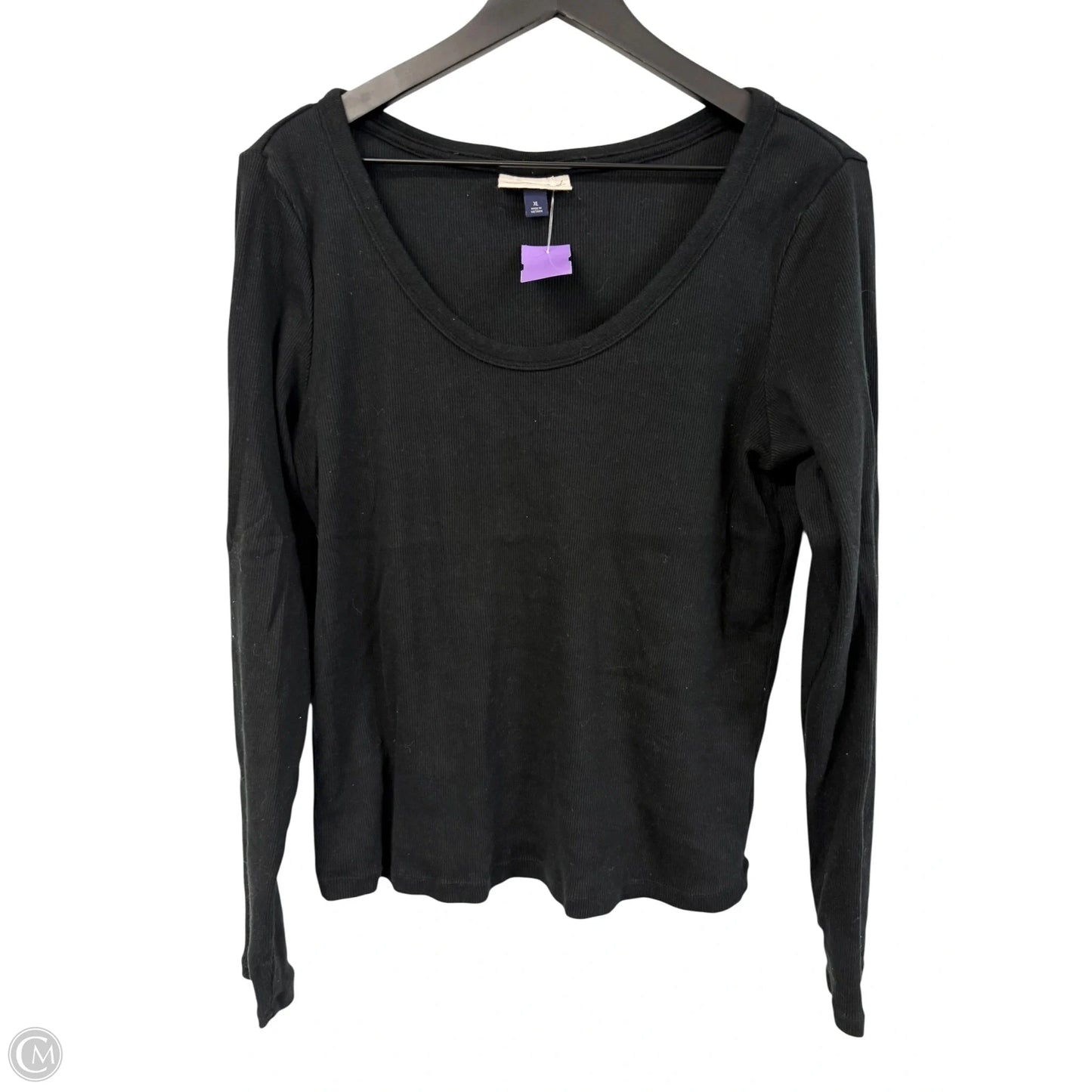 Top Long Sleeve Basic By Universal Thread In Black, Size: Xl