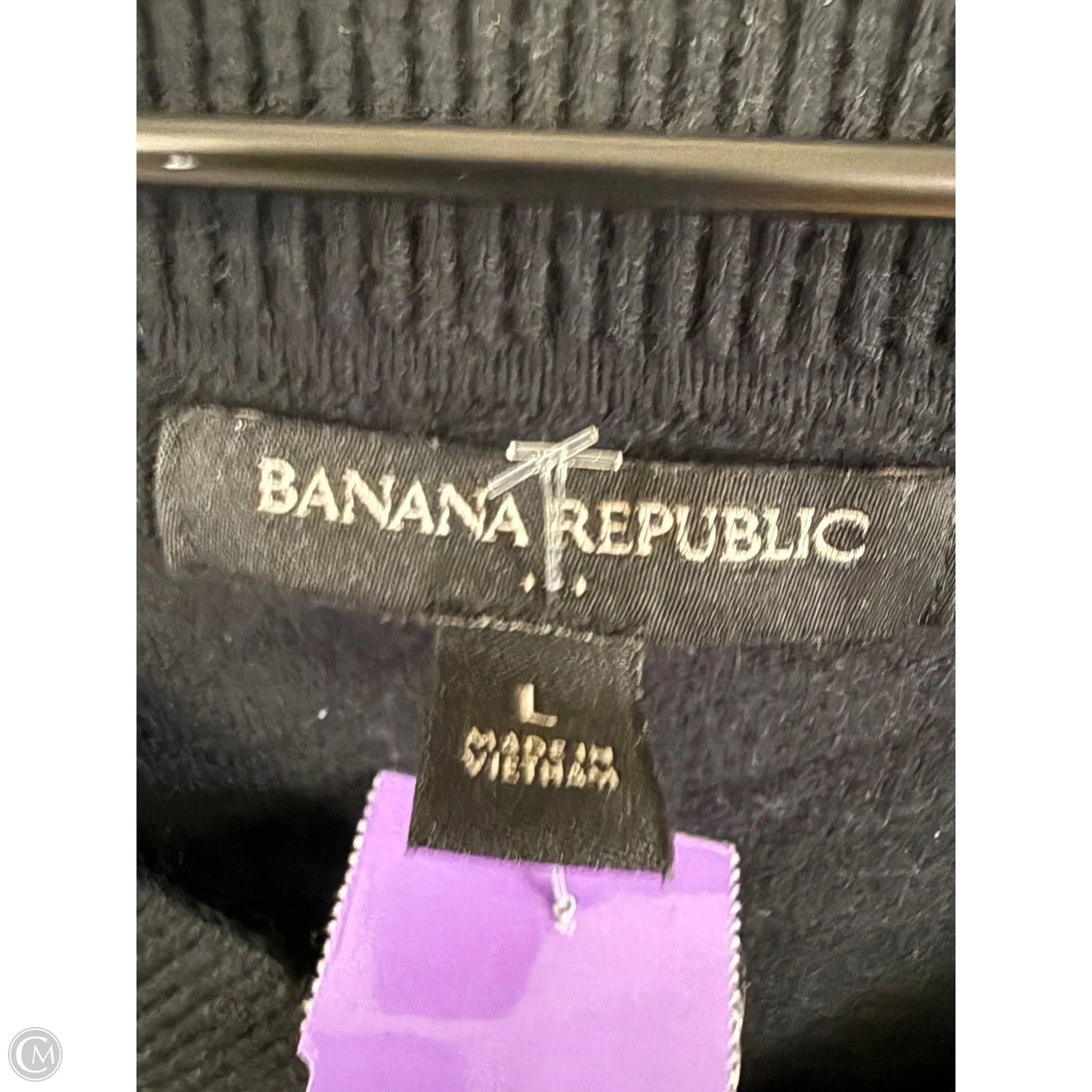 Top Long Sleeve By Banana Republic In Black, Size: L