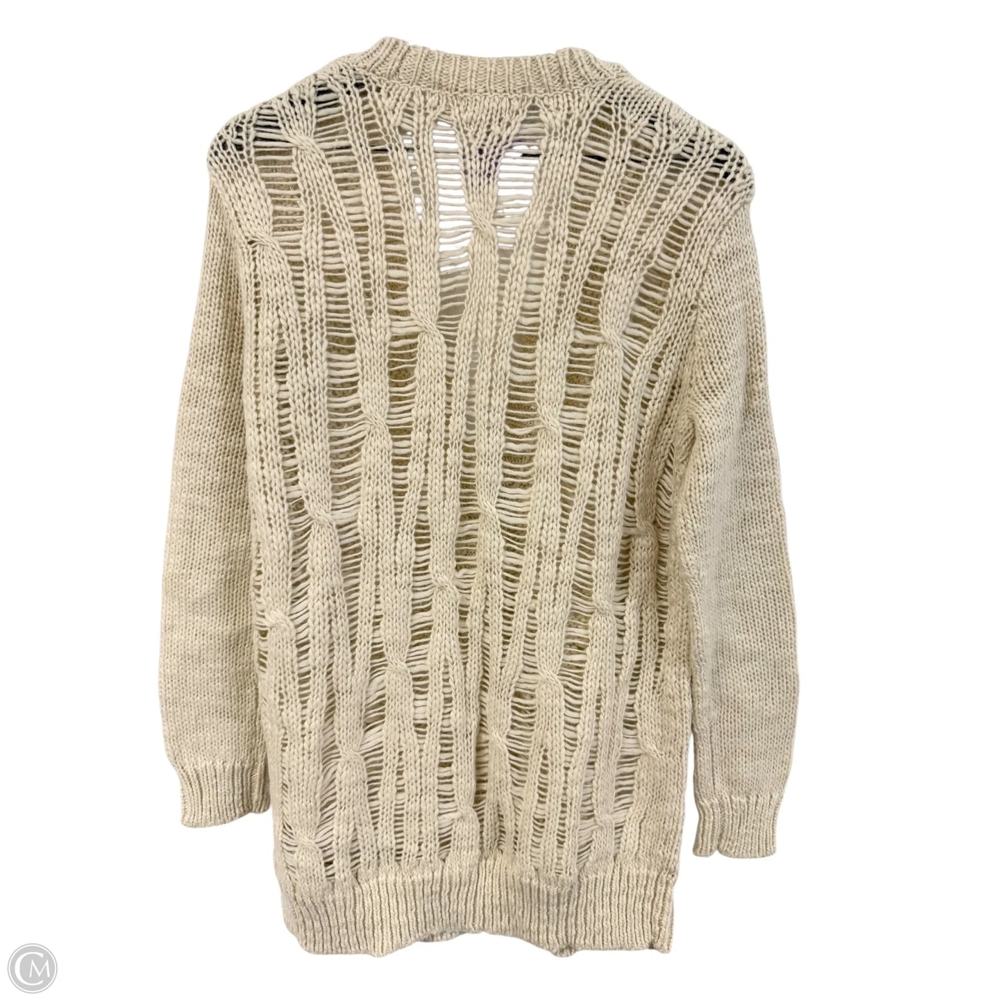 Sweater Cardigan By Michael By Michael Kors In Cream, Size: S
