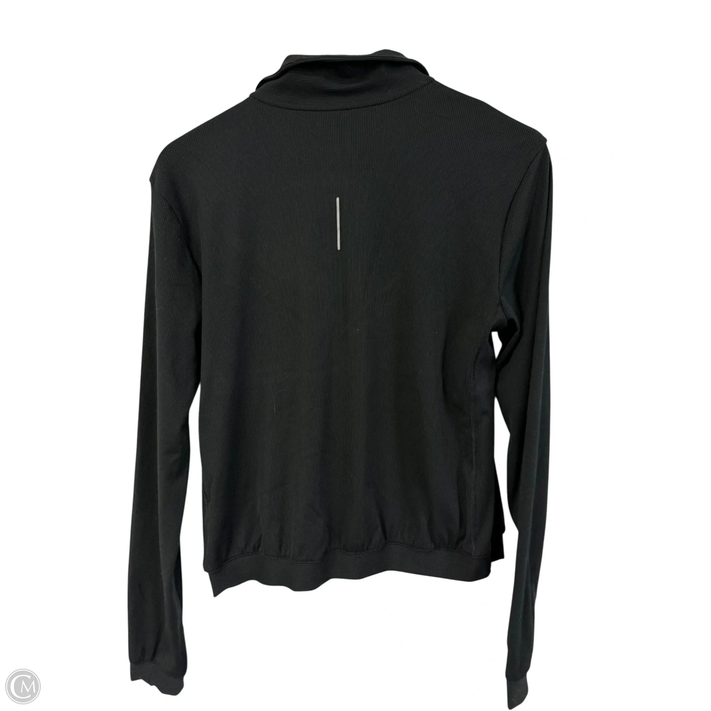 Athletic Top Long Sleeve Collar By Nike Apparel In Black, Size: M