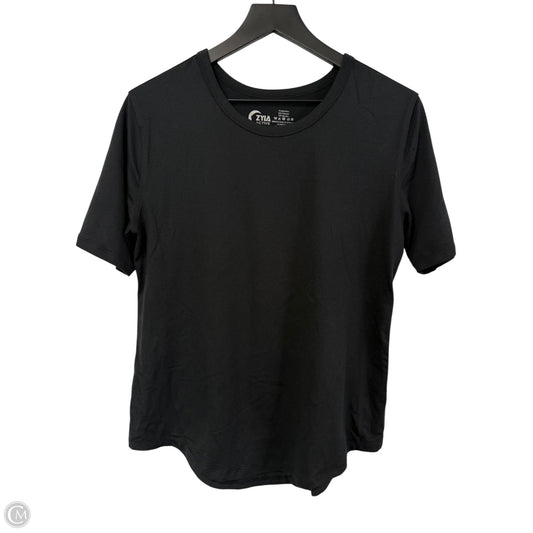 Athletic Top Short Sleeve By Zyia In Black, Size: L