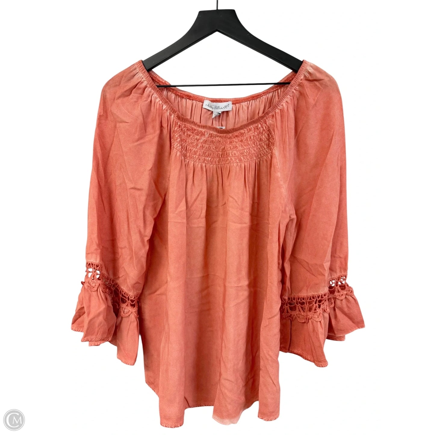 Top 3/4 Sleeve By Clothes Mentor In Orange, Size: M