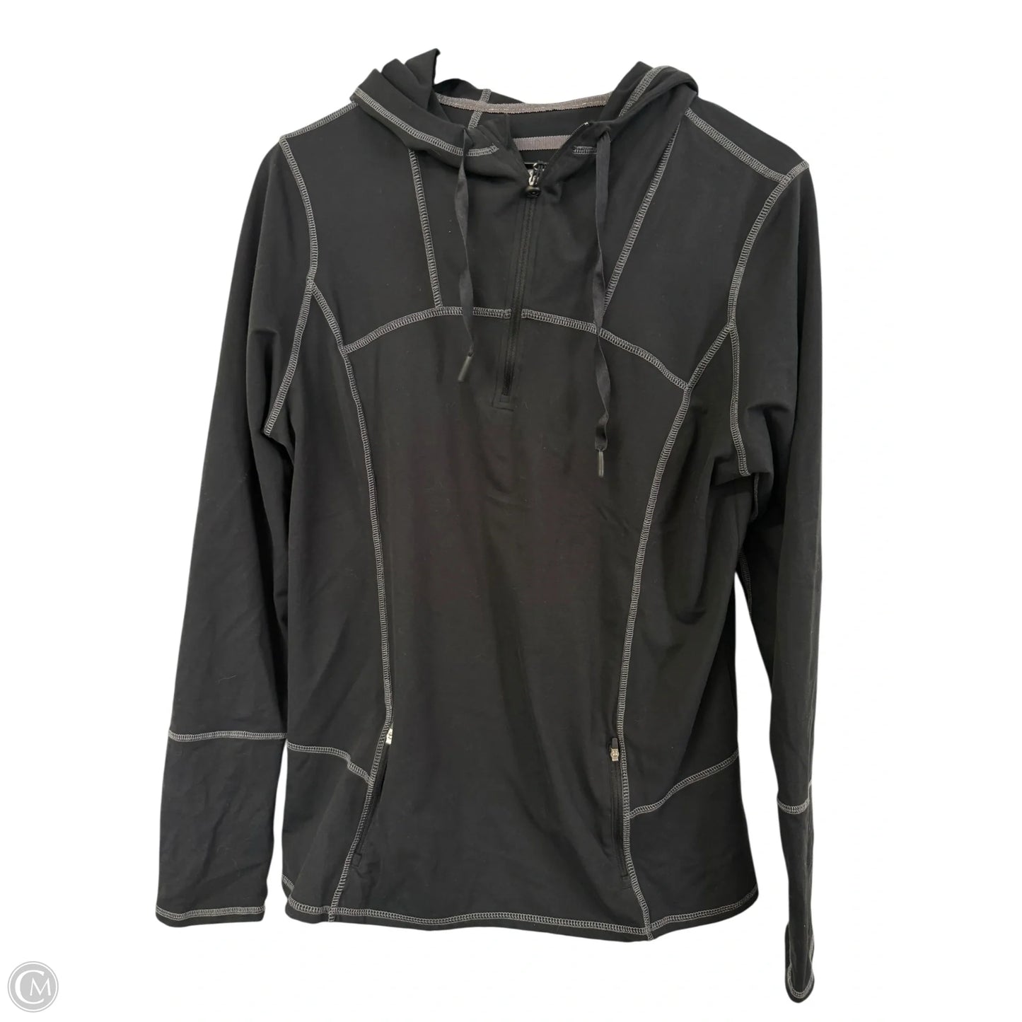 Athletic Top Long Sleeve Hoodie By Kirkland In Black, Size: Xl