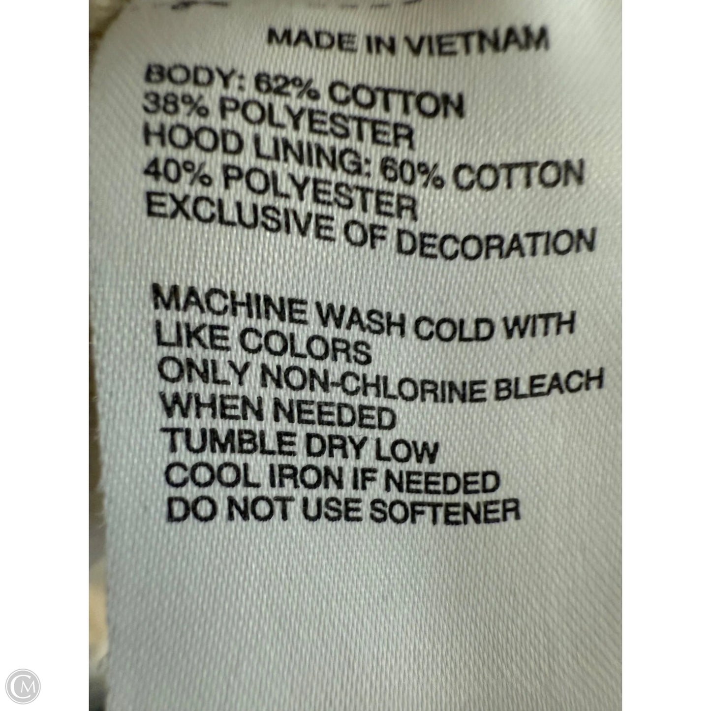 Sweatshirt Hoodie By Dsg Outerwear In Cream, Size: M