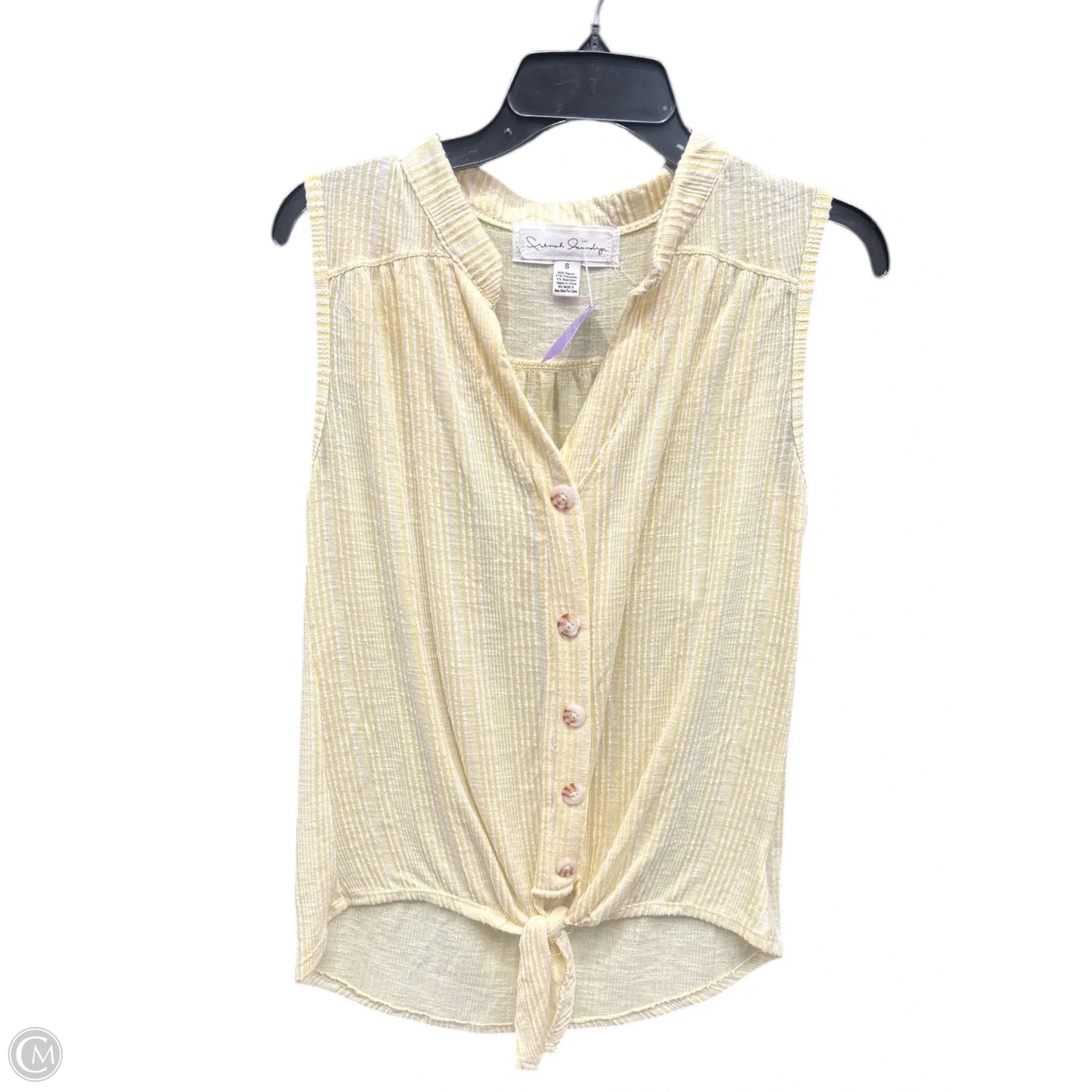 Top Sleeveless By French Laundry In Yellow, Size: S
