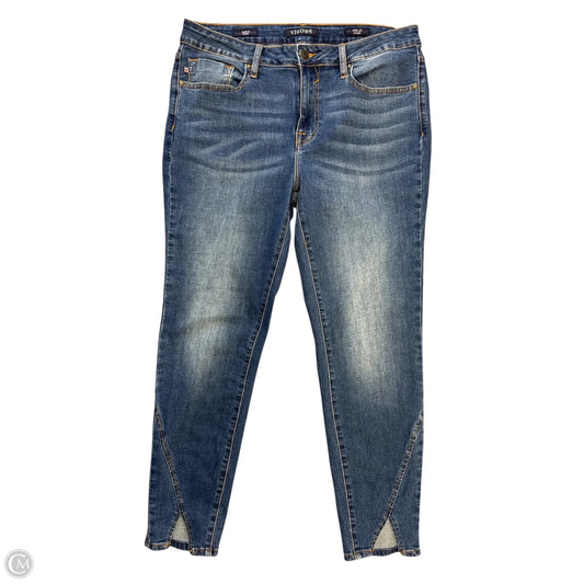 Jeans Skinny By Vigoss In Blue Denim, Size: 14