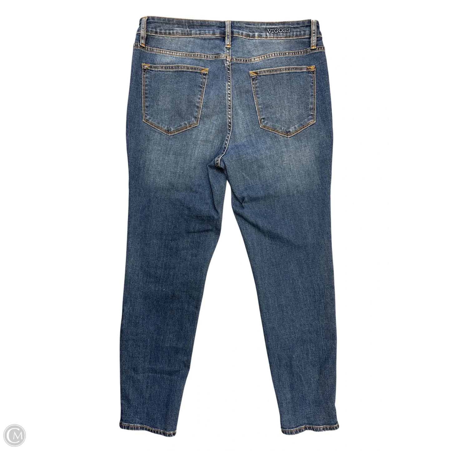 Jeans Skinny By Vigoss In Blue Denim, Size: 14