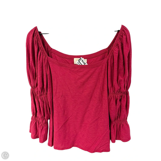 Top Long Sleeve By Nation Ltd In Red, Size: S