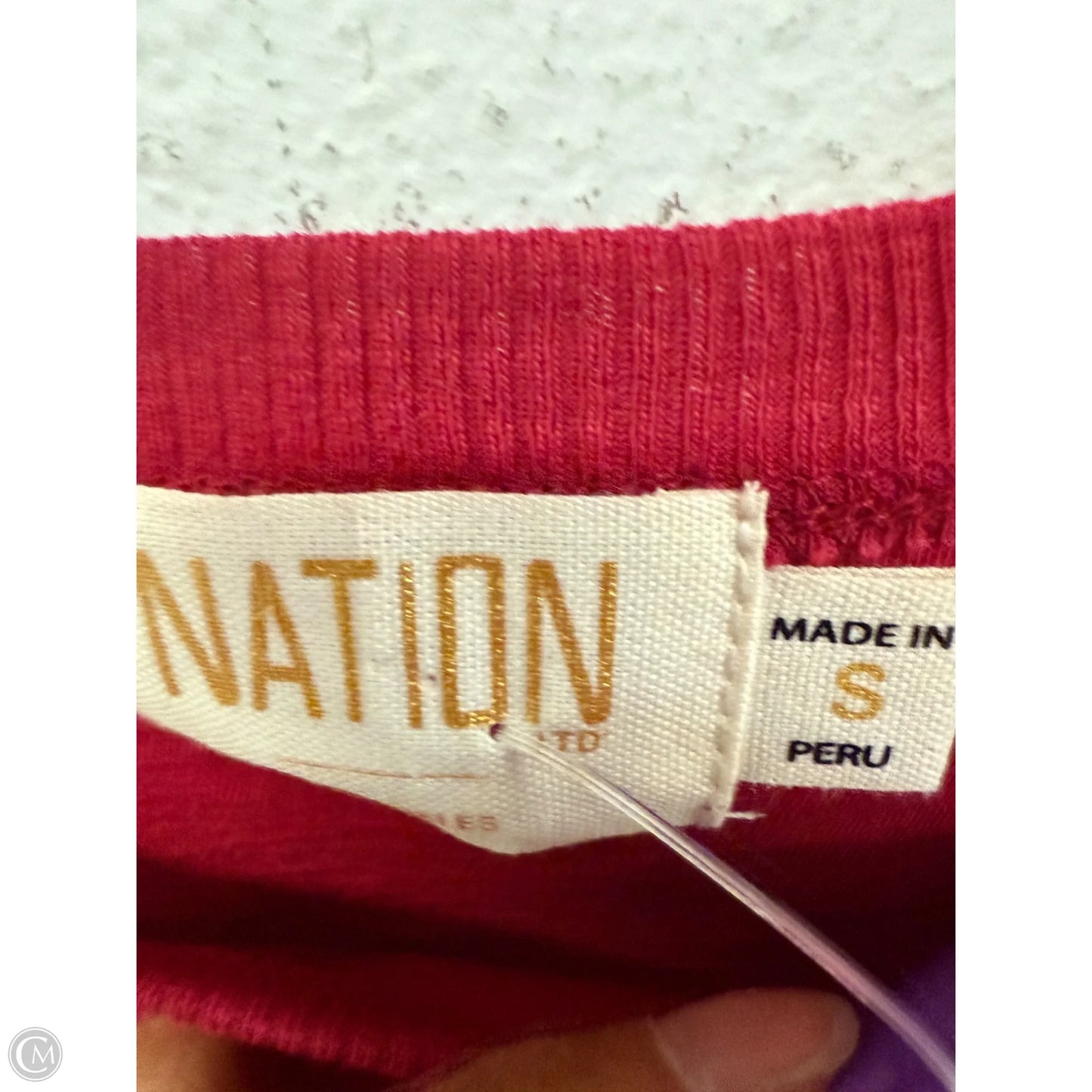 Top Long Sleeve By Nation Ltd In Red, Size: S