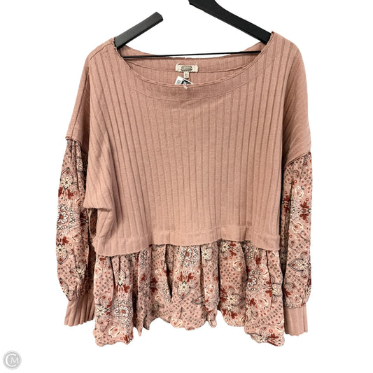 Top Long Sleeve By Cmc In Pink, Size: Xl