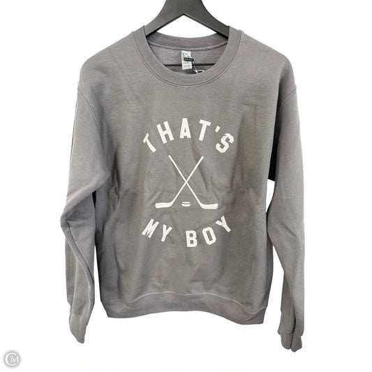 Sweatshirt Crewneck By Gildan In Grey, Size: S