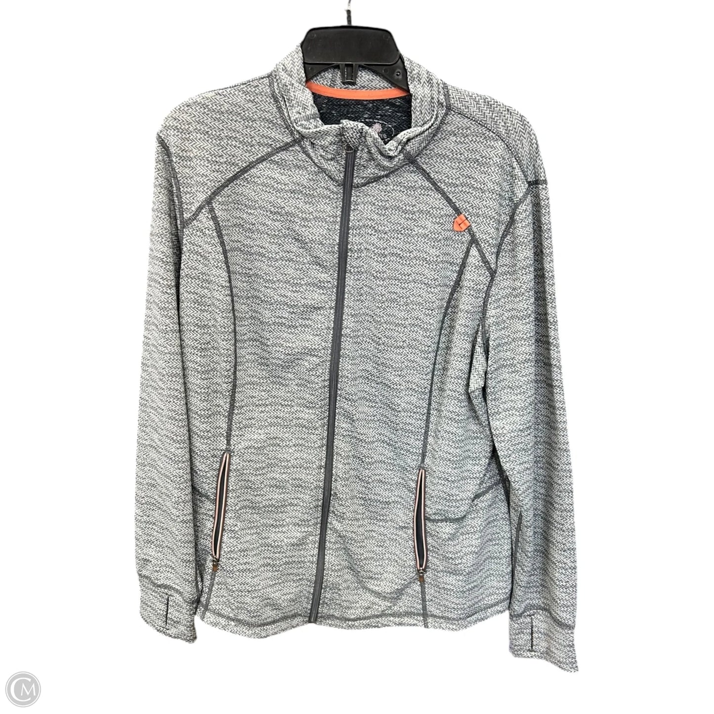 Athletic Jacket By Tangerine In Grey, Size: Xxl