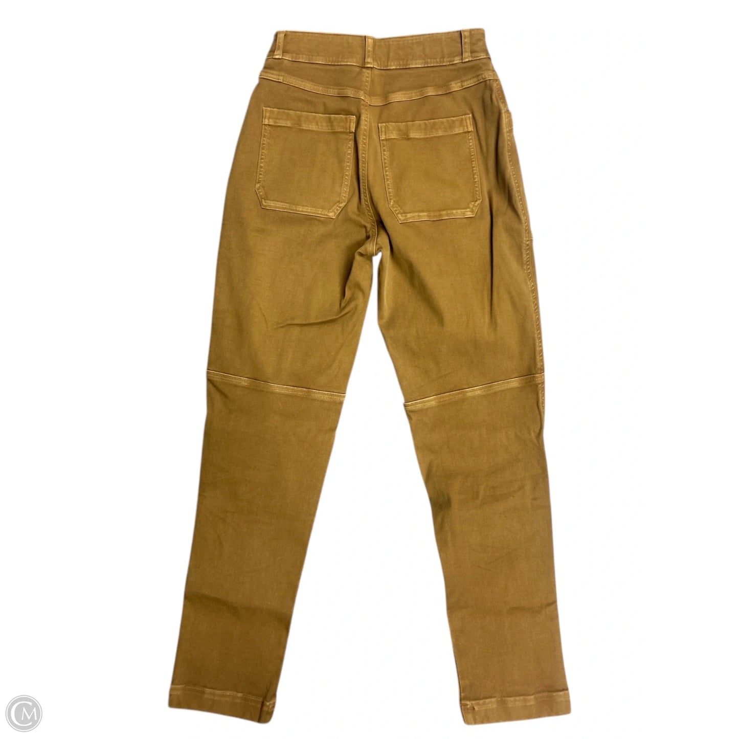Jeans Straight By Spanx In Tan Denim, Size: Xs
