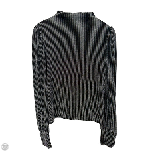 Top Long Sleeve By Red In Black & Silver, Size: M