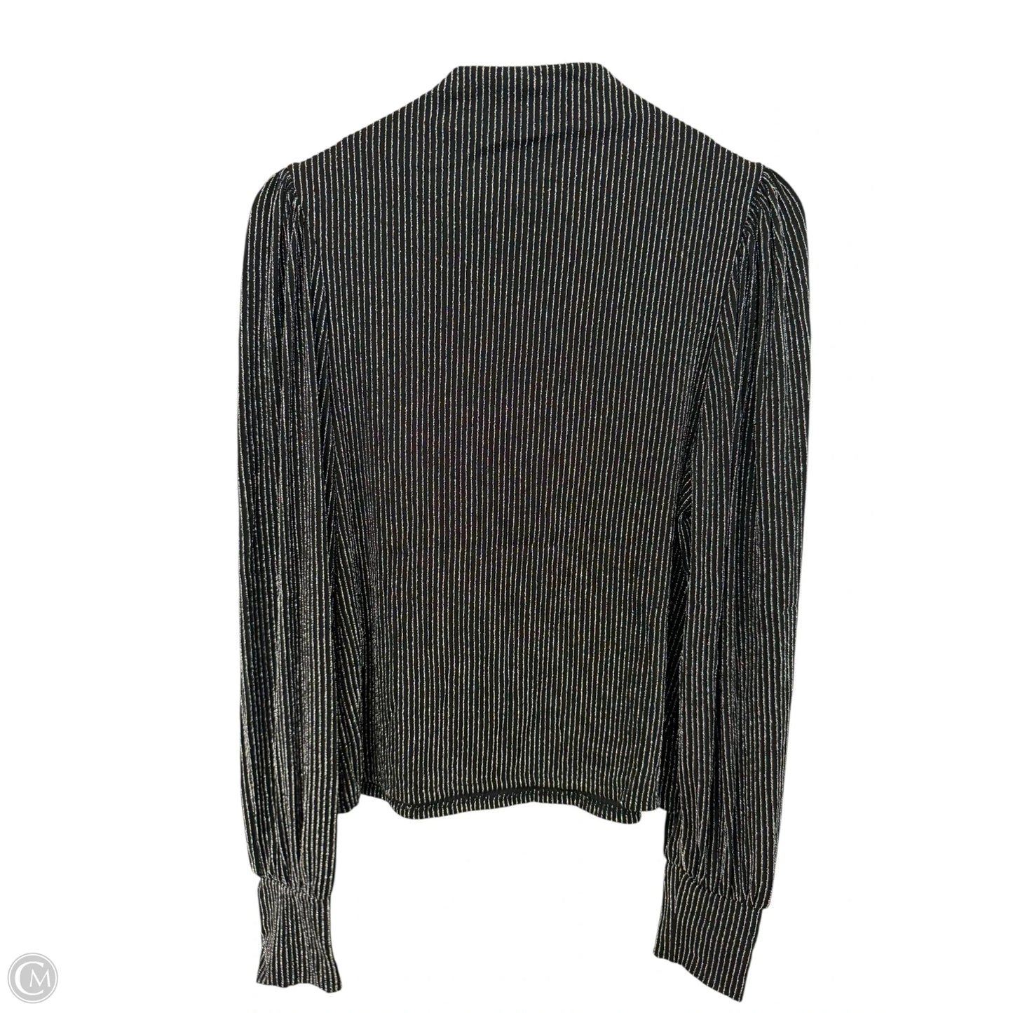 Top Long Sleeve By Red In Black & Silver, Size: M