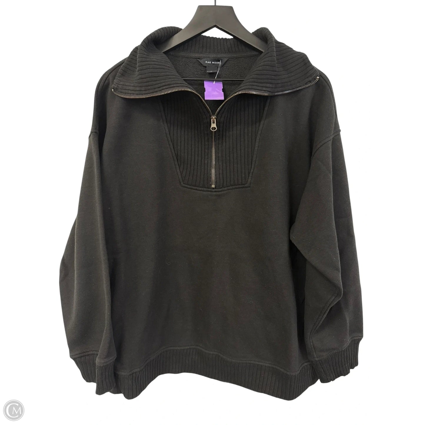 Sweatshirt Collar By Clothes Mentor In Black, Size: Xl