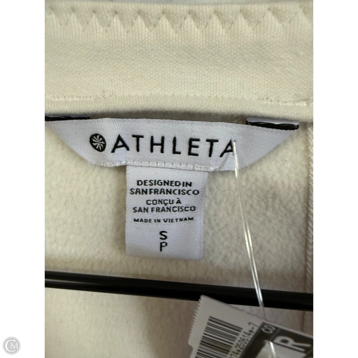 Jacket Moto By Athleta In White, Size: S