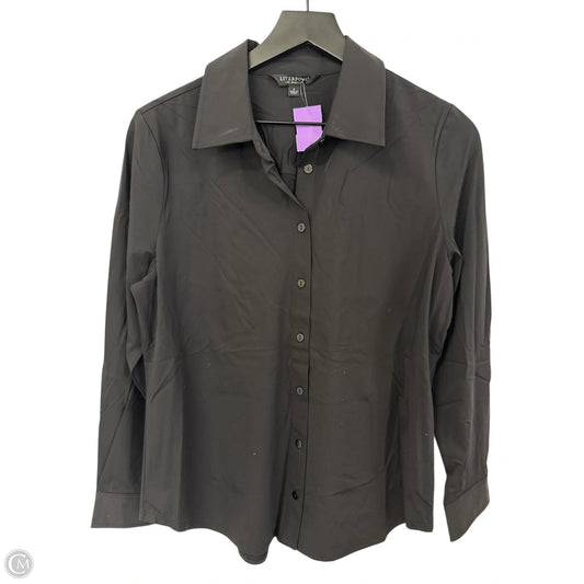 Blouse Long Sleeve By Liverpool In Black, Size: S