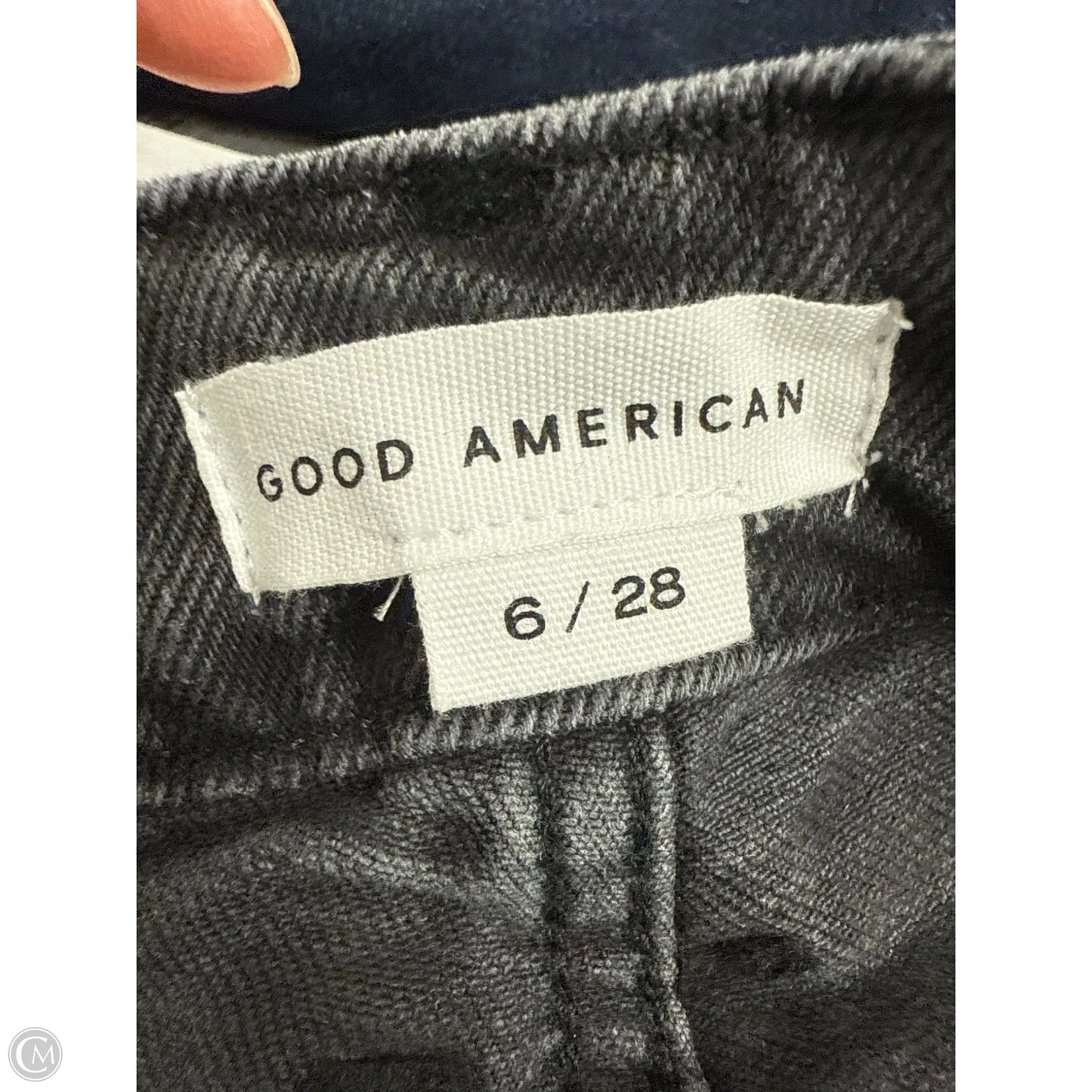 Jeans Straight By Good American In Grey Denim, Size: 6