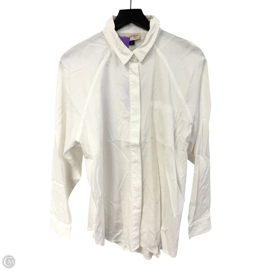 Blouse Long Sleeve By Universal Thread In White, Size: M