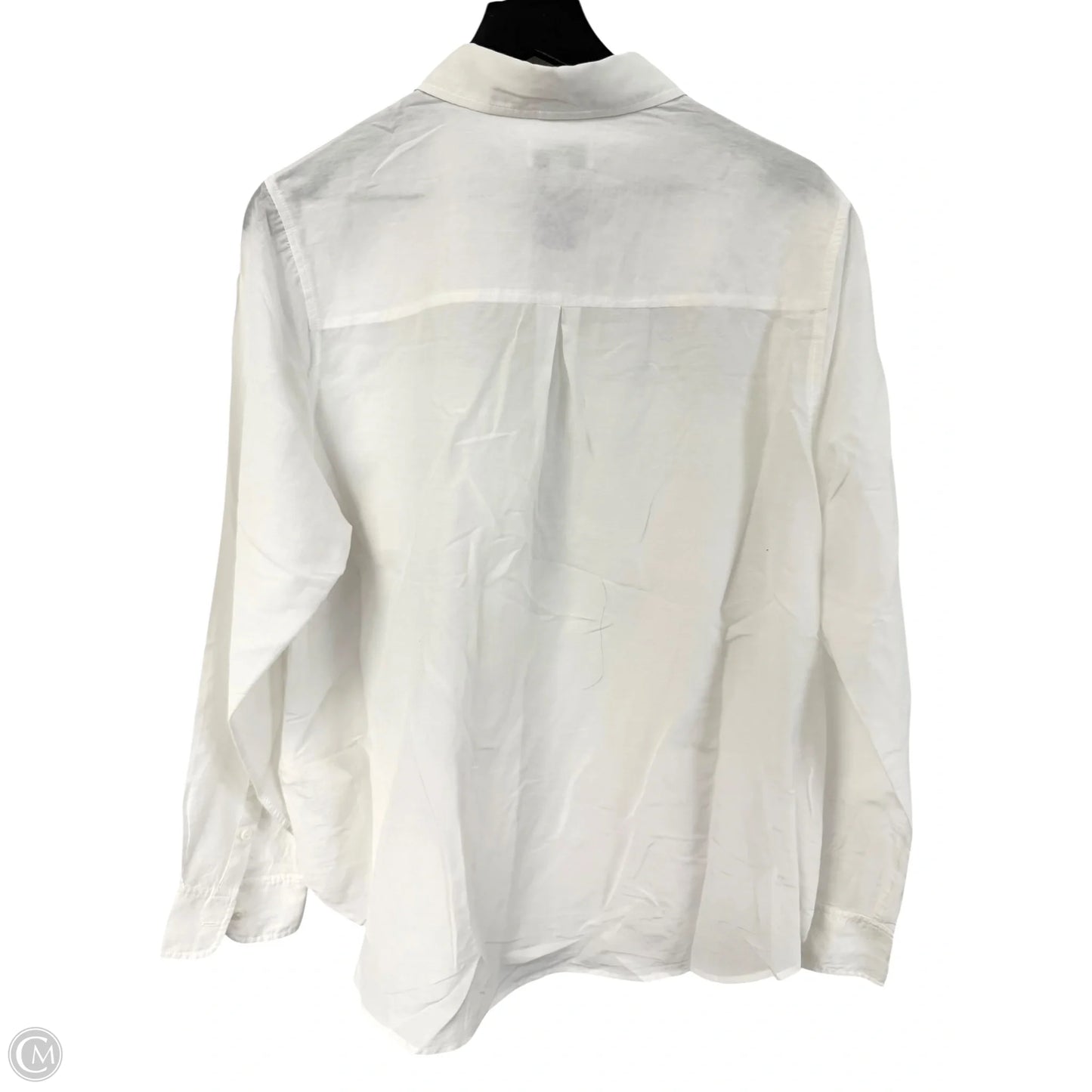 Blouse Long Sleeve By Lucky Brand In White, Size: Xl